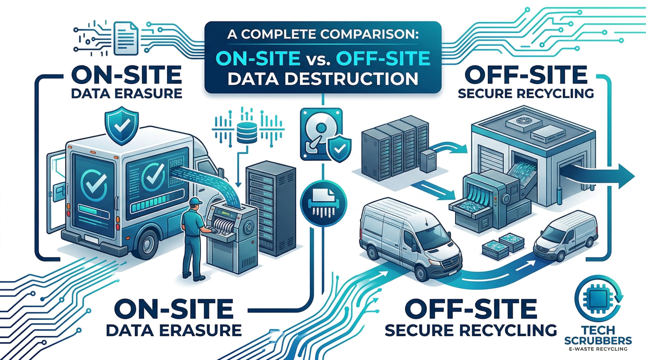 On-Site vs. Off-Site Data Destruction: A Complete Comparison